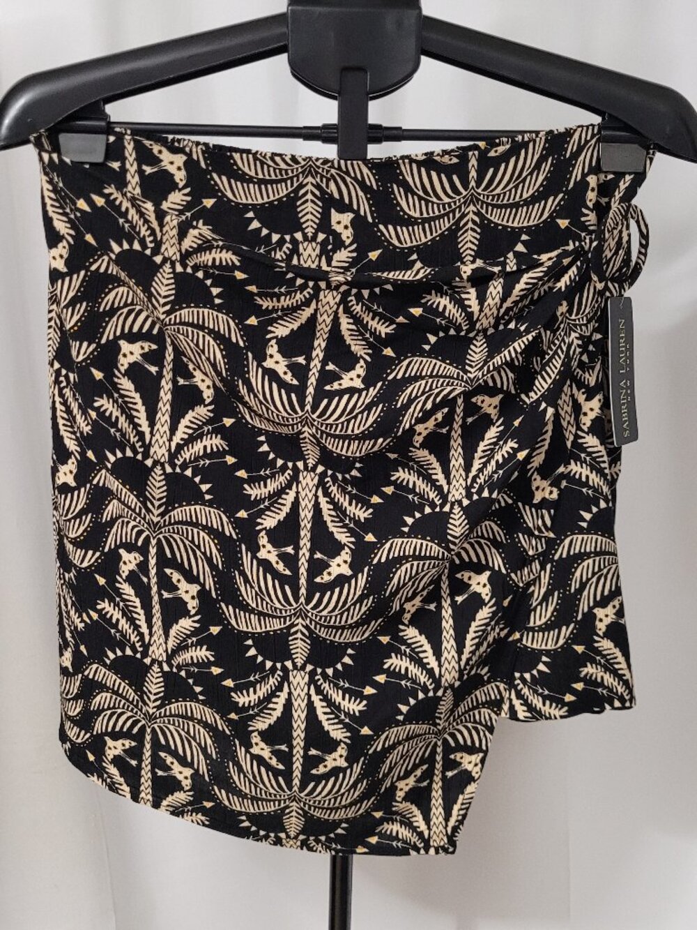 NWT Sabrina Lauren New York Tropical Palm Leaf Wrap Skort